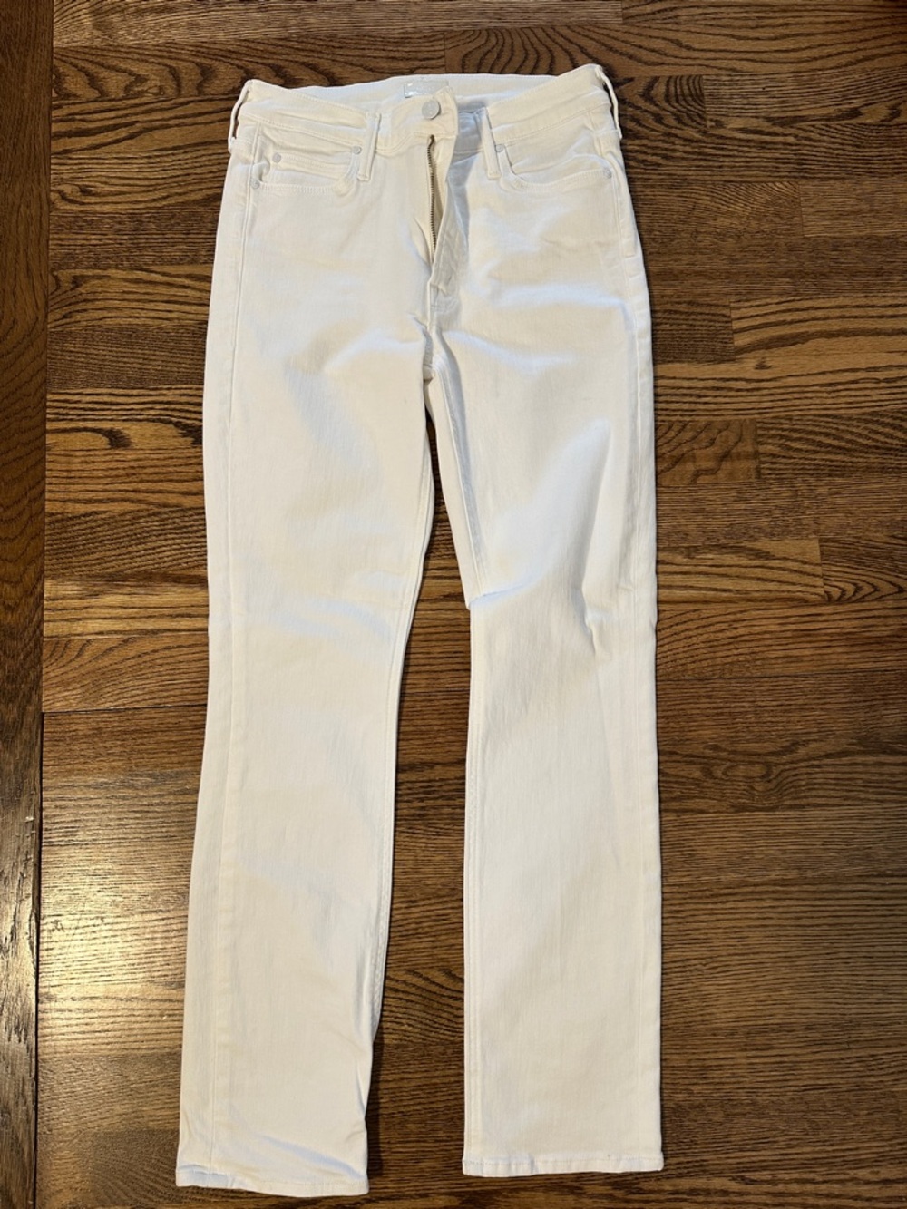 MOTHER White Straight-Leg Women's Jeans